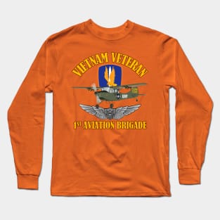 1st Avn Bde - OV-1 Mohawk Vietnam Long Sleeve T-Shirt